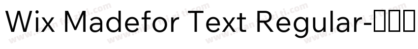 Wix Madefor Text Regular字体转换